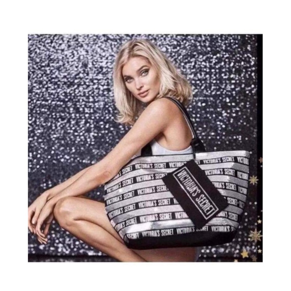 Victoria's Secret Tote Silver Sequins